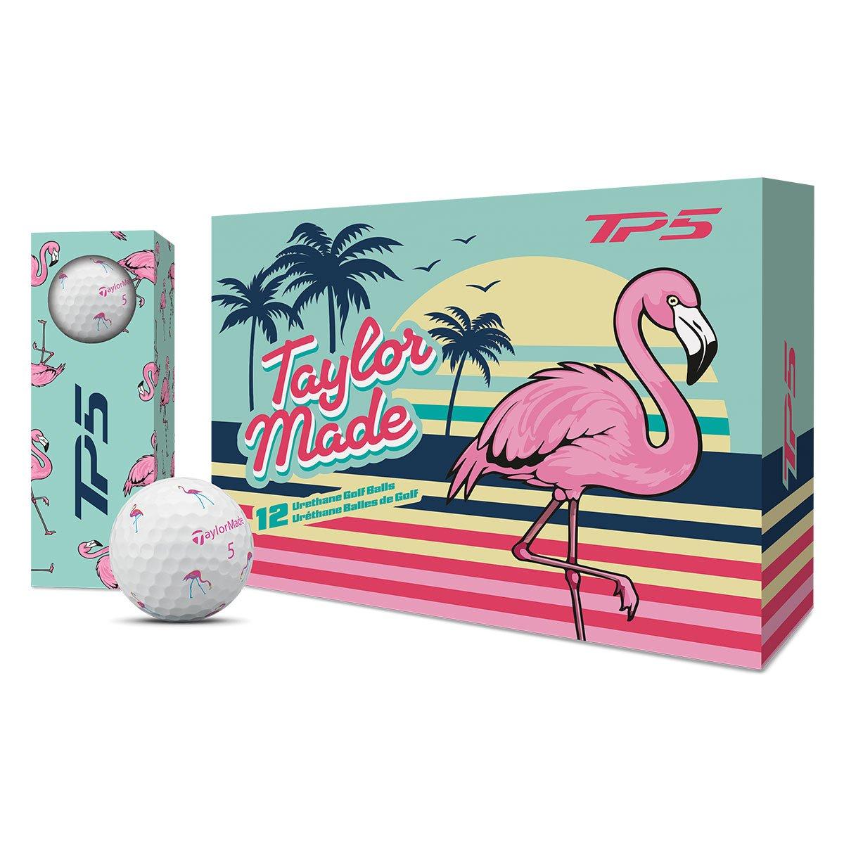 TaylorMade TP5 Flamingo Hot Shot 12 Golf Ball Pack
